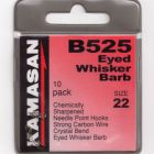 KAMASAN B525 WHISKER BARBED HOOKS SIZE 22 EYED